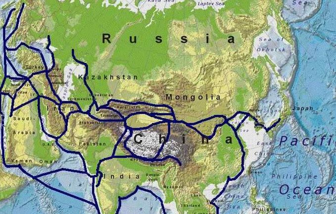 シルクロードを示した図（The SilkRoad Project）