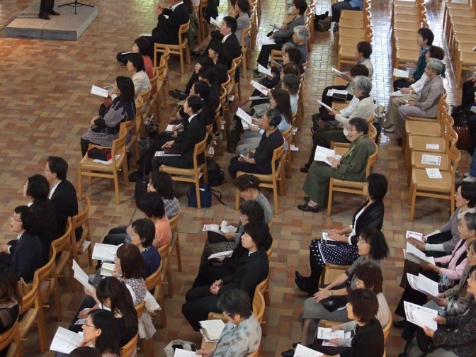 関東聖化大会女性大会の様子。２０１２年１０月１６日、淀橋教会（東京都新宿区）で。
