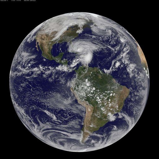 地球の衛星画像（NASA）