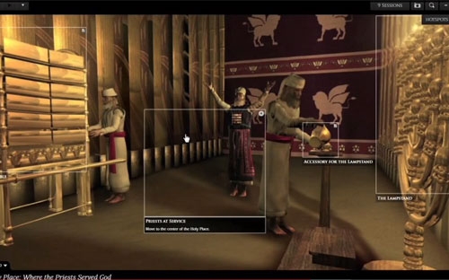 出エジプト記の幕屋を再現したバーチャルツアーの映像（Ｇｌｏ日本語版ＰＶより）