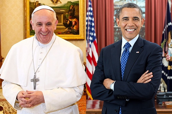 ローマ教皇フランシスコとオバマ米大統領が初会談　貧困問題などで意見交換