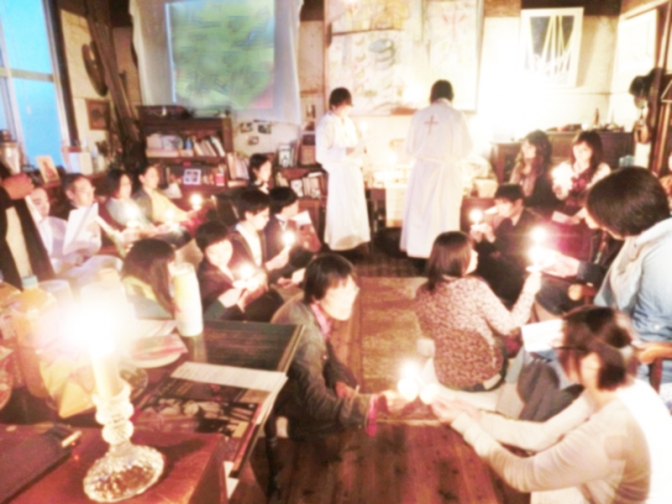古民家で教会カフェ・イベント「イースターの夕べ」 キリスト教会の雰囲気を体験的に再現