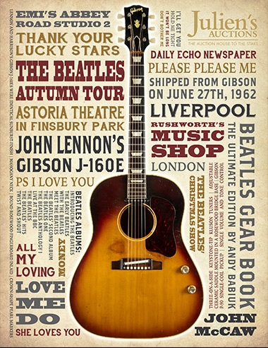 ジョン・レノンのギター、ロック史上最高の３億円で落札　５０年以上行方不明