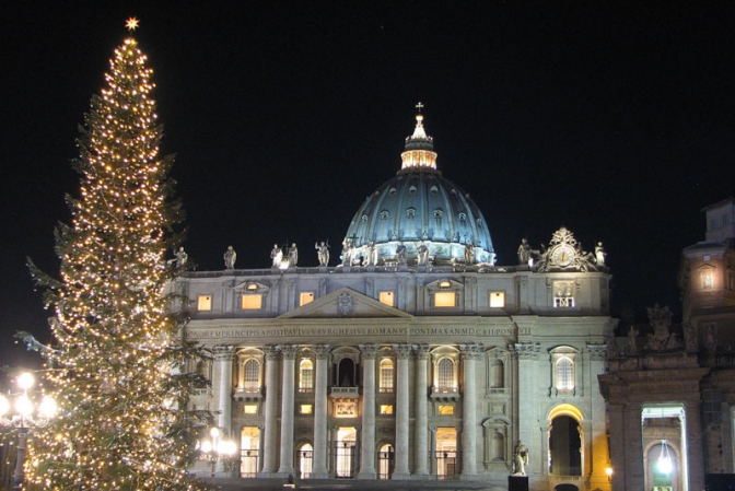 バチカンのクリスマスツリー、「いつくしみの特別聖年」に合わせ１２月８日から