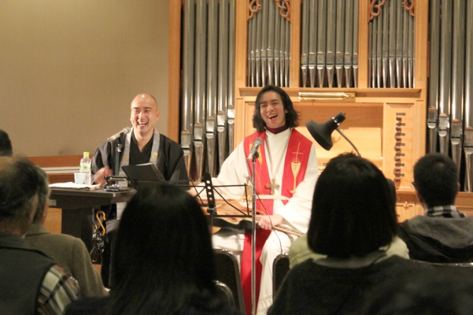 音楽から対話が始まる　牧師と僧侶、異色の２人による講演会　ＩＣＵ宗教音楽センター