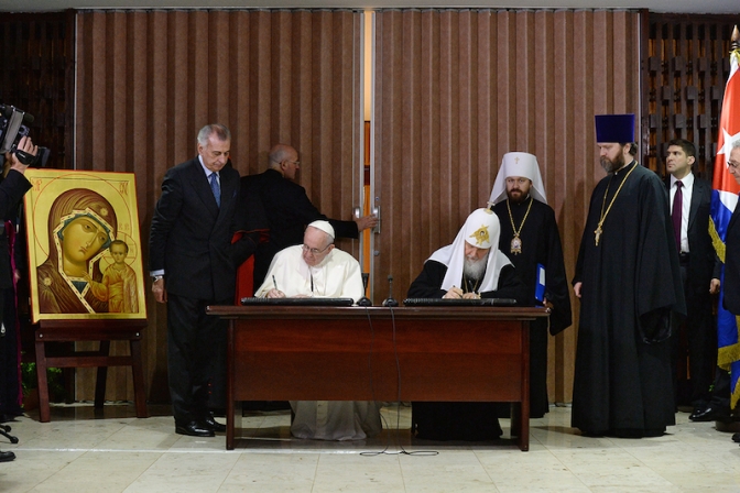 教皇フランシスコとモスクワおよび全ロシアのキリル総主教の共同宣言全文