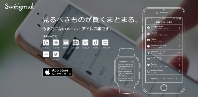 iPhone 用メールアプリ「Swingmail」Yahooメールに対応　ＬＩＮＥのチャット風に