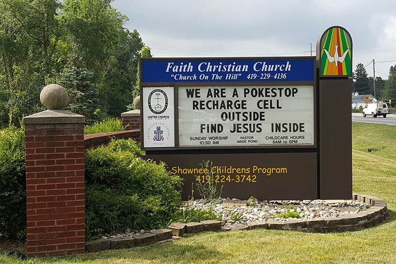教会、ポケモンＧＯで掲示に工夫　「外でポケモン、中でイエス見つけて」