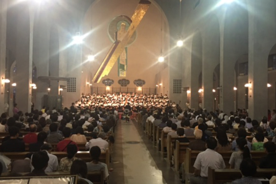 被爆７１年：広島原爆の日、カトリック平和記念聖堂で祈り　聖公会と合同の「平和行進」、レクイエムの演奏も