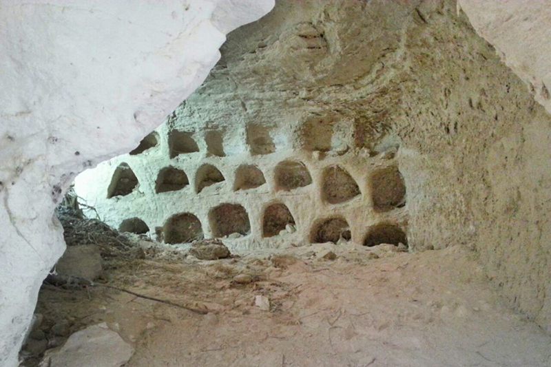 イスラエルの洞窟で十字架と燭台の希少な彫り物発見　イエス時代のものか