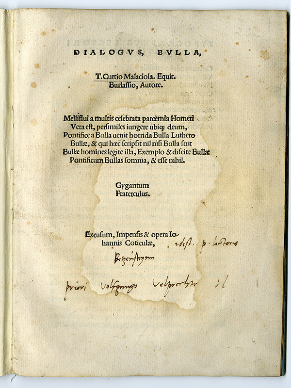 マルティン・ルター自筆の文、米エモリー大の図書館で発見