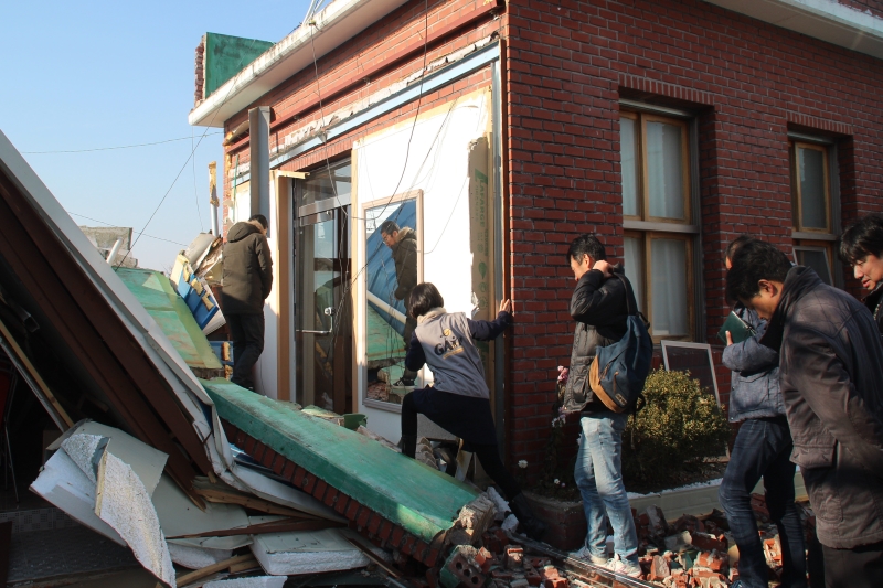 緊急支援情報　韓国浦項（ポハン）地震の支援活動報告　九州キリスト災害支援センター　中村陽志