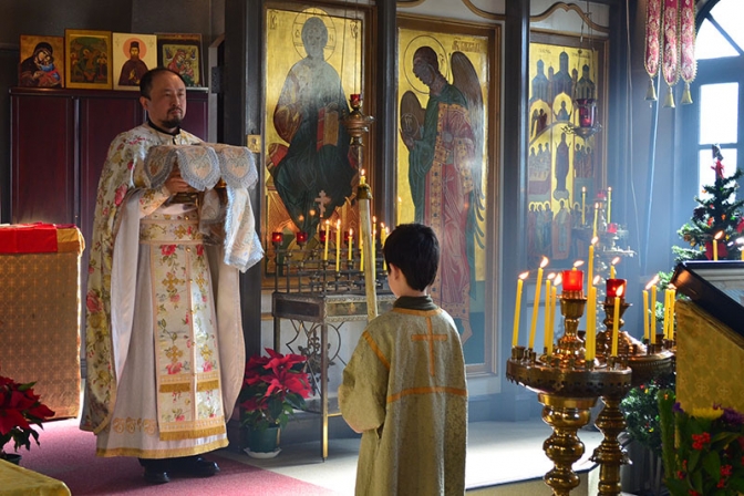 横浜ハリストス正教会　正月にクリスマスを祝う