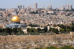 オリーブ山から見たエルサレム市街地