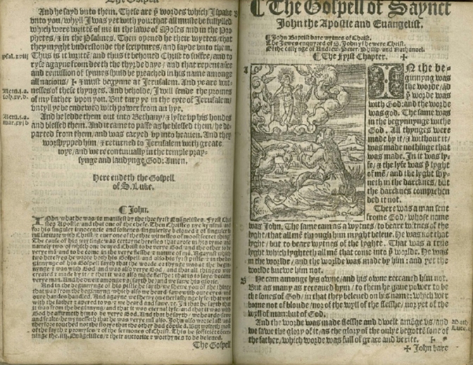 ４８０年前に印刷　原典から訳された世界最初期の英訳聖書、競売で落札