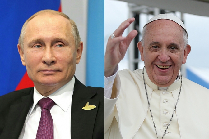 プーチン露大統領、バチカンで教皇と会談