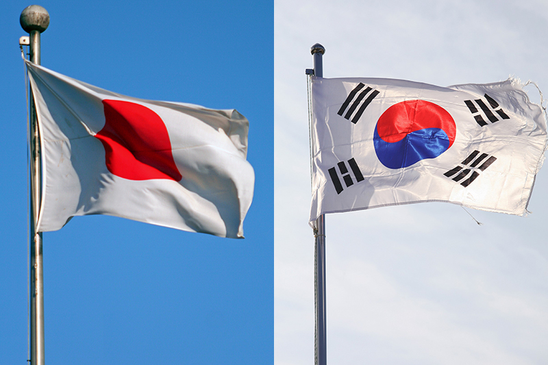 日本・韓国・国旗
