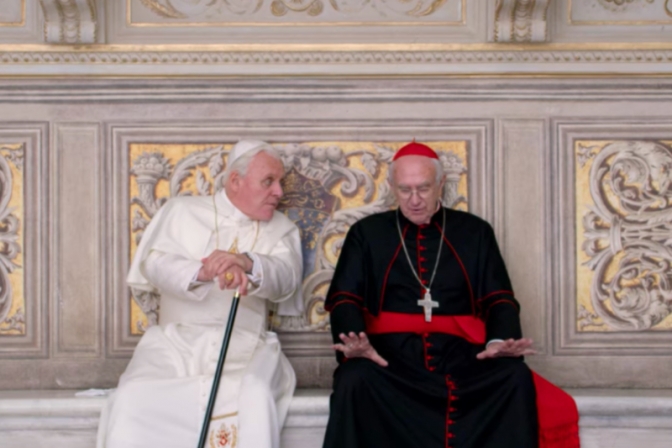「神に召されてしまった」キリスト者たちの本音を吐露するエンタメ系宗教ドラマ　「２人のローマ教皇」