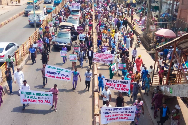 ナイジェリアで５００万人が行進、キリスト教徒に対する迫害に抗議