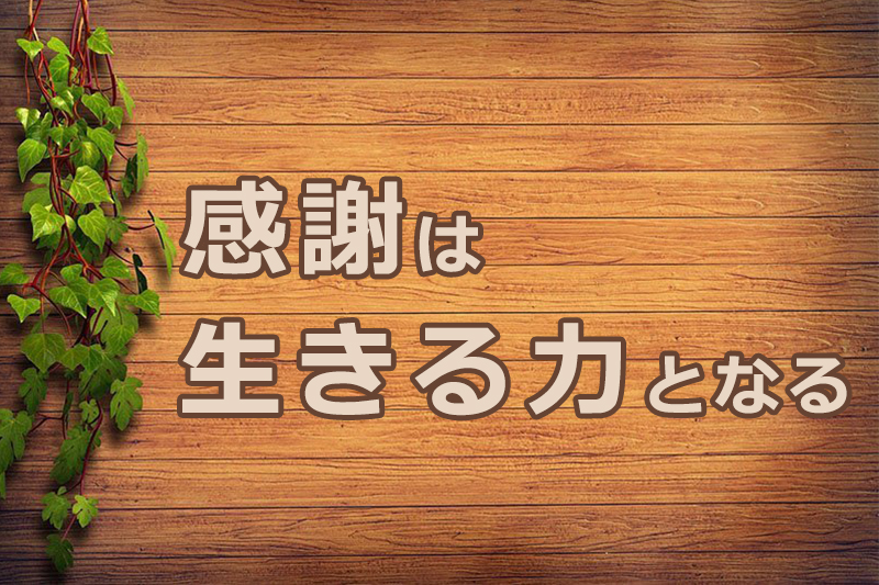 感謝は生きる力となる　安食弘幸