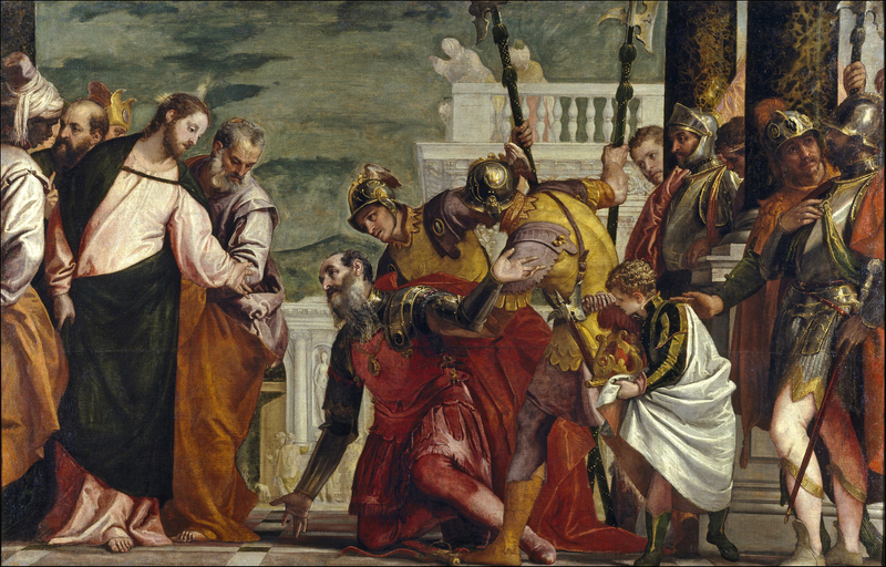 パオロ・ベロネーゼ「キリストと百人隊長」（スペイン・プラド美術館所蔵）