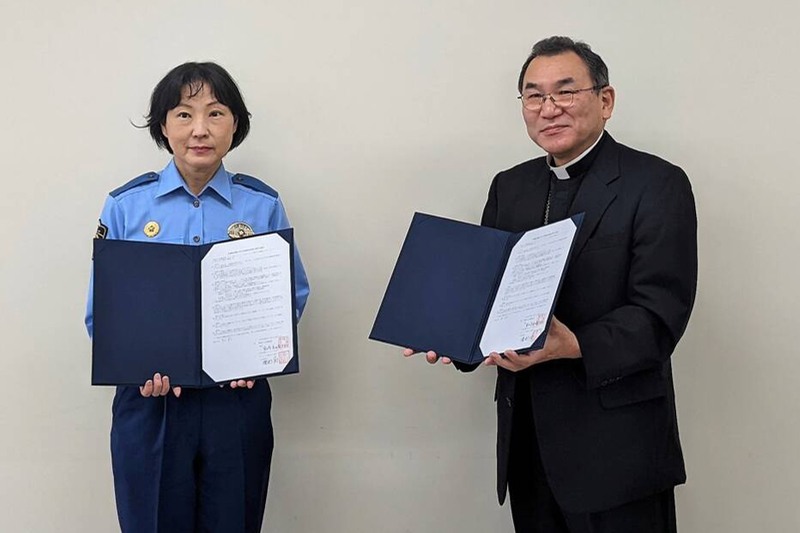 カトリック東京大司教区、大規模災害時の施設提供で大塚警察署と協定締結