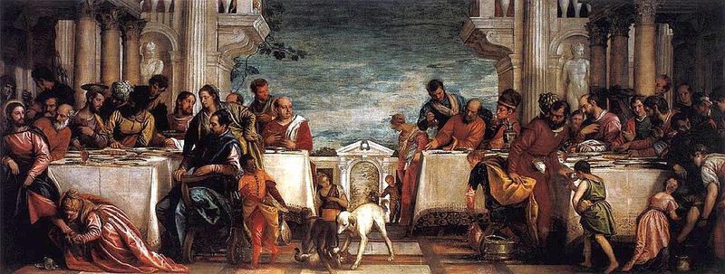 パオロ・ベロネーゼ「シモンの家の晩餐」（イタリア・ブレラ美術館所蔵）