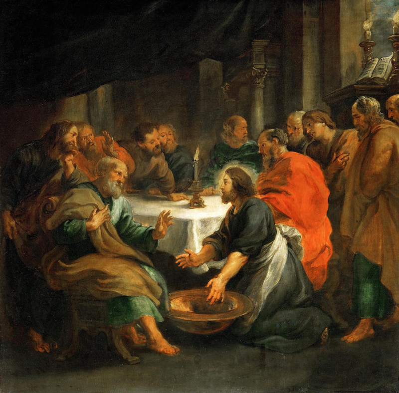 ルーベンス「弟子たちの足を洗うキリスト」（フランス・ディジョン美術館所蔵）