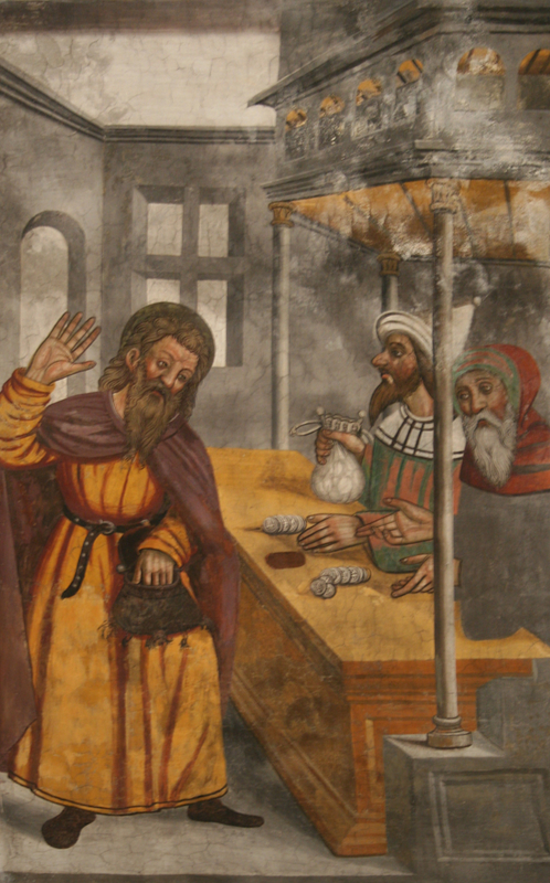 サンセバスチャン教会（フランス）の壁画として描かれたフレスコ画