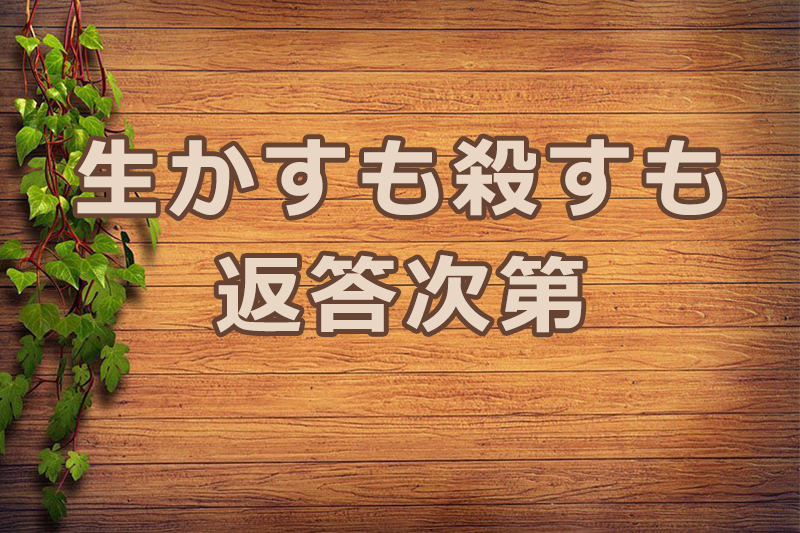 生かすも殺すも返答次第　安食弘幸