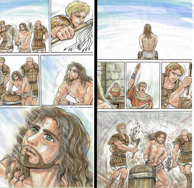 「ピラトはイエスを捕らえて、むち打ちにした」　さとうまさこの漫画コラム（６７）