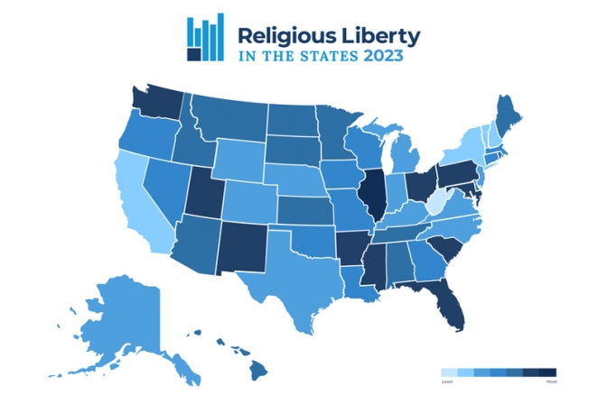「信教の自由」が最も保護されている州はどこ？　米キリスト教団体が調査