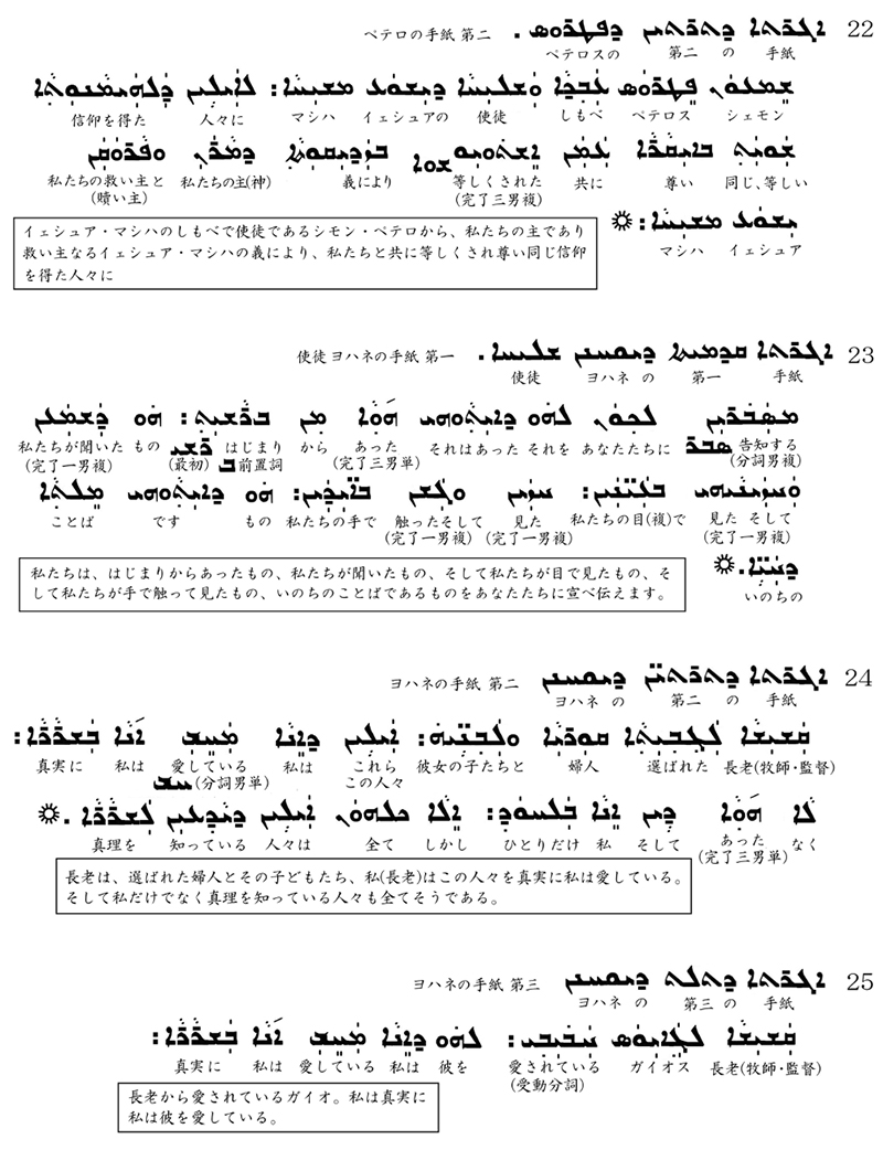 シリア語の世界(31)シリア語新約聖書の和訳(2)テモテへの手紙第一からヨハネの黙示録まで 川口一彦 シリア語の世界(31)シリア語新約聖書の和訳(2)テモテへの手紙第一からヨハネの黙示録まで 川口一彦