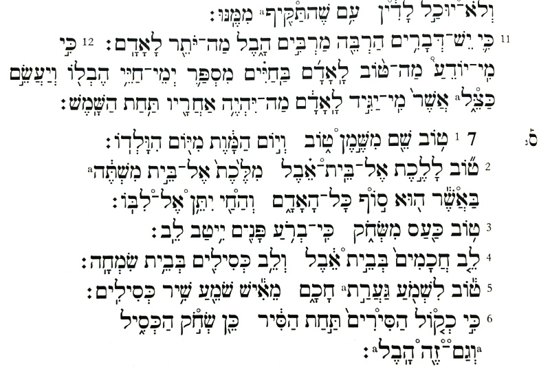 コヘレト書を読む（１６）「より良いことは何か」―名声は香油にまさる―臼田宣弘