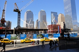再建が行われている米ニューヨーク・世界貿易センタービルの跡地