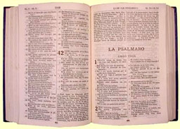 エスペラント語聖書＝日本キリスト者エスペランティスト協会提供