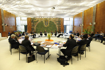 スイスジュネーブにあるエキュメニカルセンターにて。２０１１年４月７日（写真提供：ＷＣＣ）