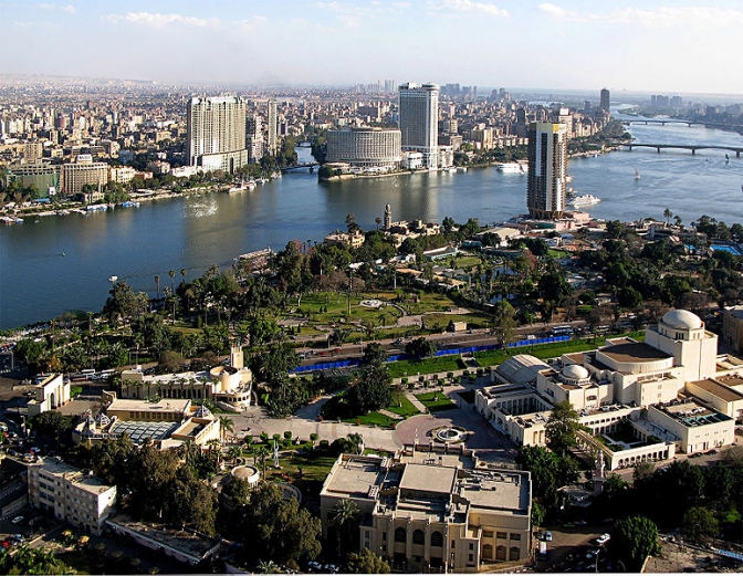  エジプト首都カイロの風景。