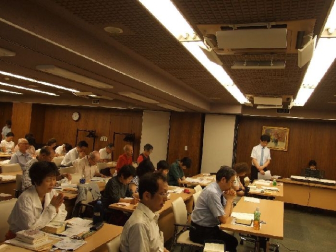 東京バプテスト神学校夏期公開講座の様子。２０１１年８月１５日、ルーテル市ヶ谷センターで。