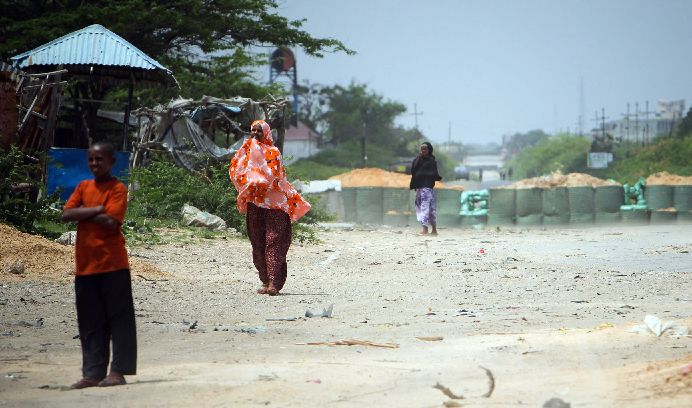  ソマリア首都モガディシオの様子。２０１１年８月１８日（写真提供：国際連合）