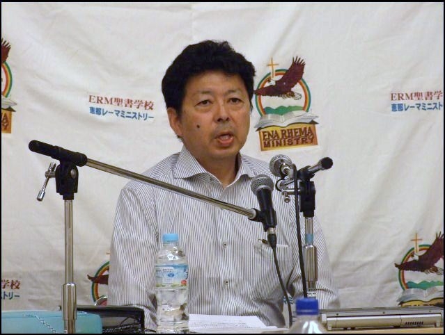 岩手県「家の教会こひつじ」竹内幸司氏が被災地の現状報告を行った。２０１２年５月５日。