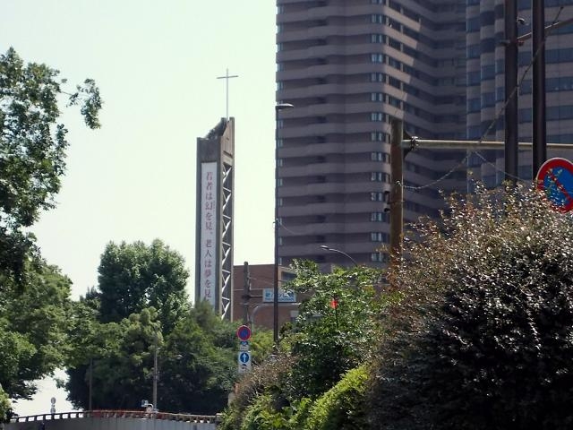 キリスト品川教会の概観。２０１２年５月２７日、同教会（東京都品川区）で。